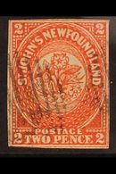 1857-64 2d Scarlet-vermilion, SG 2, Finely Used With Narrow Margins Touching But Not Breaking The Outer Frame Line In Pl - Other & Unclassified