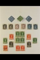 1851 - 1863 MINT AND USED SELECTION Useful Collection Of Classic Issues With 1851 3d Blue (2, Both 3 Margins) And 6d Yel - Autres & Non Classés