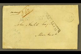 1854 (27 Feb) Stampless Entire Letter Endorsed "money" With "362" Number Alongside Plus Bearing Two (different Types) St - Autres & Non Classés