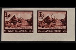 1943-44 3.50k Carmine-brown Trakoscan Castle IMPERF ESSAY In Similar Colour And Design To The Issued Stamp (as Michel 98 - Kroatië