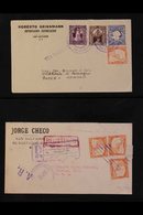 1925-75 COMMERCIAL COVERS GROUP An Interesting Assembly With A 1925 6c Env To Germany Uprated With 1c, 3c, And 10c, And  - Salvador