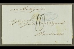 FRENCH PO IN LA GUAYRA 1868 (4 May) Stampless Entire Letter To France, Endorsed 'via St Nazaire', Bearing Octagonal "La  - Altri & Non Classificati