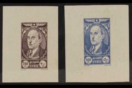 SYRIA 1944 President Air Set IMPERFORATE, As Yv 105/106, SG 385/386, Fine Mint, Lightly Hinged (2 Imperfs) For More Imag - Sonstige & Ohne Zuordnung