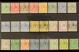 1921-31 KGV Definitive Set Of All Values, SG 112/134, Neatly Presented On A Stock Card (24 Stamps) For More Images, Plea - Grenada (...-1974)