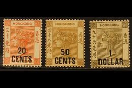 1885 20c On 30c, 50c On 48c & $1 On 96c, SG 40/2, Mint, Cat.£1350 (3 Stamps). For More Images, Please Visit Http://www.s - Autres & Non Classés