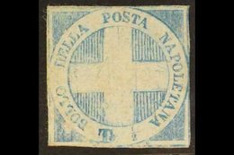 NAPLES 1860 ½t Blue, "Cross Of Savoy", Sass 16, Small Faults And Without Gum, But A Reasonable Unused Copy Of This Rarit - Sin Clasificación