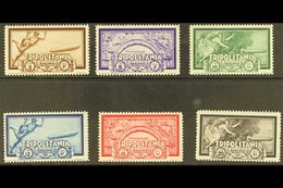 TRIPOLITANIA 1933 Air Airship Graf Zeppelin Complete Set (Sassone 22/27, SG 171/76), Never Hinged Mint, Very Fresh. (6 S - Other & Unclassified