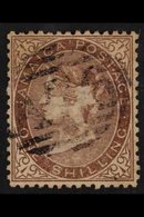 1860-70 (wmk Pineapple) 1s Yellow-brown With "$" For "S" Variety, SG 6c, Used, Scuff Above Queen's Neck. Cat £600. For M - Jamaïque (...-1961)