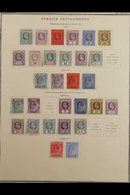 1902 - 1911 HIGHLY COMPLETE MINT ED VII COLLECTION Superb Mint Collection On Printed Pages Including 1902 Wmk CA Set Com - Straits Settlements