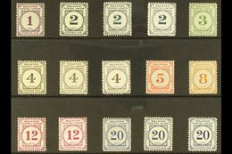 MALAYAN POSTAL UNION POSTAGE DUES 1951-63 Complete Set With All Perforation & Paper Types, SG D14/21, D15a/21a & D15ab/2 - Andere & Zonder Classificatie