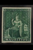 1858 (4d) Green, Imperf, SG 27, Superb Mint With Large Even Margins And Full Original Colour. For More Images, Please Vi - Mauricio (...-1967)