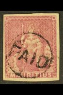 1858-62 (9d) Dull Magenta, Britannia, Imperf, SG 29, Fine Used With "PAID" Circular Cancel. For More Images, Please Visi - Mauricio (...-1967)