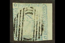 1859 2d Blue Lapirot Worn Impression, SG 39, Finely Used With Neat Postmark, Cut Into But Jumbo Margin At Right, Small T - Mauritius (...-1967)