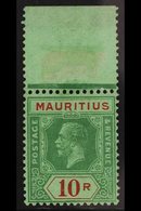 1921 10r Green And Red On Emerald, Wmk Script, SG 241, Very Fine Never Hinged Mint. For More Images, Please Visit Http:/ - Mauricio (...-1967)