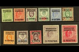 SPANISH CURRENCY 1907-12 KEVII Definitive Set To 6p On 5s, SG 112/22, Fine Mint (11 Stamps) For More Images, Please Visi - Other & Unclassified