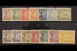 1924-48 Defins Complete Set On Rough Surfaced, Greyish Paper, SG 26A/39A, Good To Fine Mint (14 Stamps). For More Images - Nauru