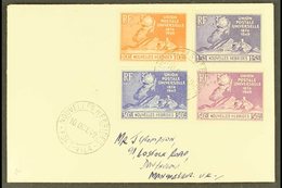 FRENCH 1949 UPU Set, SG F77/80, On Neat Plain First Day Cover, From Port Vila. For More Images, Please Visit Http://www. - Other & Unclassified