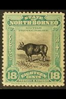 1909 18c Blue Green, Banteng, SG 175, Very Fine, Well Centered Mint. For More Images, Please Visit Http://www.sandafayre - Bornéo Du Nord (...-1963)