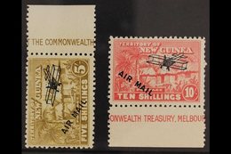 1931 5s And 10s Airmails, SG 147/8 Never Hinged Mint, With Marginal Inscriptions. (2 Stamps) For More Images, Please Vis - Papoea-Nieuw-Guinea