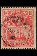 1922-37 1½d Rose-red With "Torn Flag" Variety, SG 99b, Cds Used. For More Images, Please Visit Http://www.sandafayre.com - Sainte-Hélène