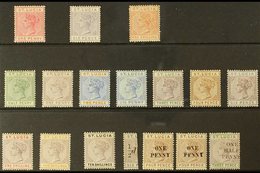 1883-92 MINT "TABLET" QV COLLECTION Presented On A Stock Card That Includes 1883-86 CA Wmk Die I 1d Carmine Rose (SG 32) - St.Lucia (...-1978)