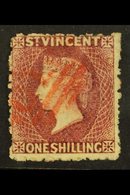 1875 1s Claret, Wmk Small Star, Perf 11 To 12½, SG 21, Very Fine Used With Neat Red Cancel. For More Images, Please Visi - St.Vincent (...-1979)