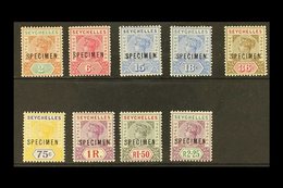 1897-1900 Complete Set Overprinted "SPECIMEN", SG 28/36s, Very Fine Mint. (9 Stamps) For More Images, Please Visit Http: - Seychelles (...-1976)