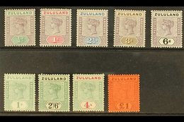 ZULULAND 1894-96 Complete Key Plates Set To £1, SG 20/28, Very Fine Mint. (9 Stamps) For More Images, Please Visit Http: - Unclassified