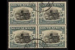 1947-54 5s Black And Pale Blue-green, SG 122, BLOCK OF FOUR Very Fine Used. For More Images, Please Visit Http://www.san - Sin Clasificación