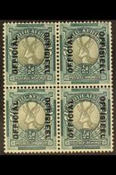 OFFICIAL 1937-44 ½d Green & Black, SG O32, Block Of 4, Lower Pair Never Hinged, A Fine Mint Block (2 Pairs) For More Ima - Non Classés