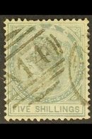 1879 5s Slate, SG 5, Used With "A 14" Postmarks, Rare. For More Images, Please Visit Http://www.sandafayre.com/itemdetai - Trinité & Tobago (...-1961)