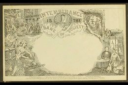 1840s/50s ILLUSTRATED ENVELOPE "Intemperance Is The Bane Of Society" reprinted By Deraedemaker, Very Fine. For More Imag - Other & Unclassified