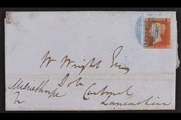 1850 (3 Sept) Entire From Shaftesbury To Cartmel, Bearing 1d Red (3 Good Margins, Close/ Just Into At Base), Tied By "69 - Otros & Sin Clasificación