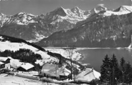 Kirche Beatenberg - Thunersee - Schreckhorn Eiger Mönch Jungfrau - 1945 - Beatenberg