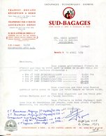 MARSEILLE. TRANSIT.DOUANE.RECEPTION A BORD.TRANSPORT FER & ROUTE.SUD BAGAGES 60 RUE DE LA REPUBLIQUE. - Trasporti