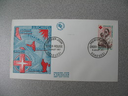FDC Comores 1967 N° 45  Surtaxe Au Profit De La Croix-Rouge - Storia Postale