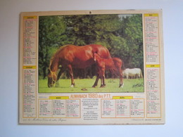 1980 ALMANACH DES P.T.T Calendrier Des Postes HAUTE-MARNE 52 - Grand Format : 1971-80