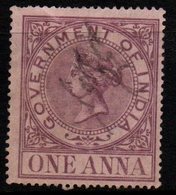 R985 - INDIA. - GORNMENT OF INDIA ONE ANNA USED STAMP - Gebraucht