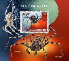 Togo. 2019 Spiders. (0307b)  OFFICIAL ISSUE - Spinnen