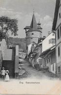 ZUG → Kapuzinerturm Mit Belebter Gasse, Ca.1910 - Zoug