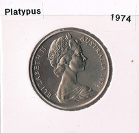 AUSTRALIA • 1974 • 20c • Standard Platypus Design • Uncirculated Coin In Acid Free Coin Holder - Other & Unclassified