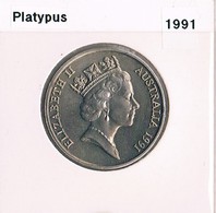 AUSTRALIA • 1991 • 20c • Standard Platypus Design • Uncirculated Coin In Acid Free Coin Holder - Other & Unclassified
