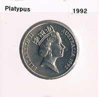 AUSTRALIA • 1992 • 20c • Standard Platypus Design • Uncirculated Coin In Acid Free Coin Holder - Other & Unclassified