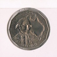 1970 • 50c • Bicentenary Of Captain James Cook’s 1770 Voyage To Australia • Uncirculated Coin In Acid Free Coin Holder - Otros & Sin Clasificación