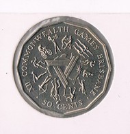 1982 • 50c • Brisbane XII Commonwealth Games • Uncirculated Coin In Acid Free Coin Holder - Autres & Non Classés