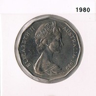 1980 • 50c • Coat Of Arms • Uncirculated Coin In Acid Free Coin Holder - Otros & Sin Clasificación