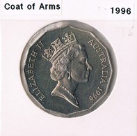 AUSTRALIA • 1996 • 50c • Coat Of Arms • Uncirculated Coin In Acid Free Coin Holder - Otros & Sin Clasificación