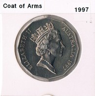 AUSTRALIA • 1997 • 50c • Coat Of Arms • Uncirculated Coin In Acid Free Coin Holder - Otros & Sin Clasificación