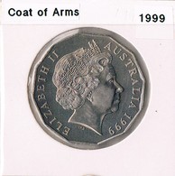 AUSTRALIA • 1999 • 50c • Coat Of Arms • Uncirculated Coin In Acid Free Coin Holder - Otros & Sin Clasificación