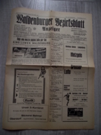 Germany - Waldenburg - 19 November 1964 - Waldenburger Bezirksblatt - Newspaper - Football Soccer - 430/350 Mm - Sport